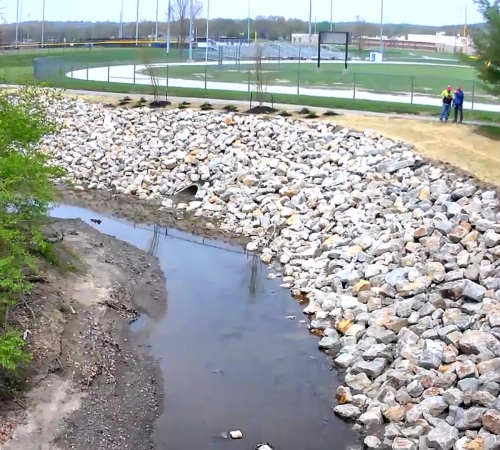 Finished product of bank stabilization