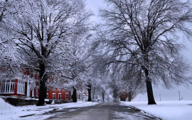Snow on North Esplanade 