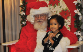 Santa with child on lap