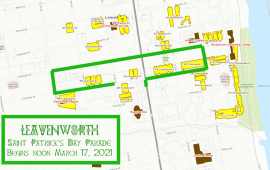Saint Patricks Day Parade route