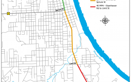 map shows speed limit changes