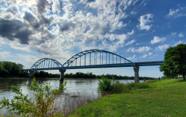Missouri River by the bridge