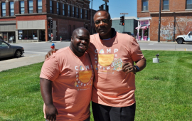 Mayor with Camp Leavenworth T-shirt