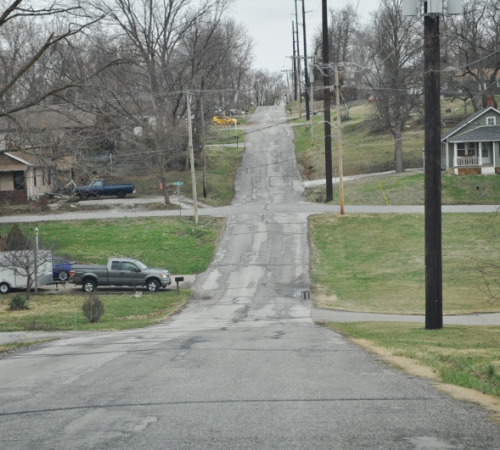 9th Street near Spruce Street is scheduled to receive granite seal treatment in 2021.