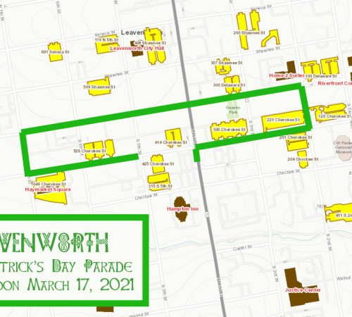 Saint Patricks Day Parade route
