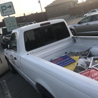 Illegally placed signs seized by city code enforcement.