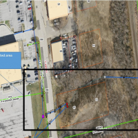 map of affected area near 601 S. Third Street to the Missouri River