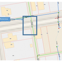 map of affected area