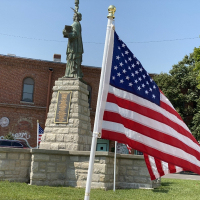 American flag at City Hall