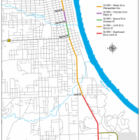 map shows speed limit changes