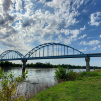 Missouri River by the bridge