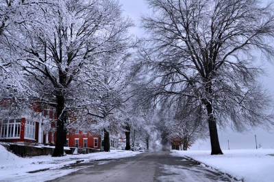 Snow on North Esplanade 
