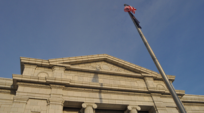 flag at city hall