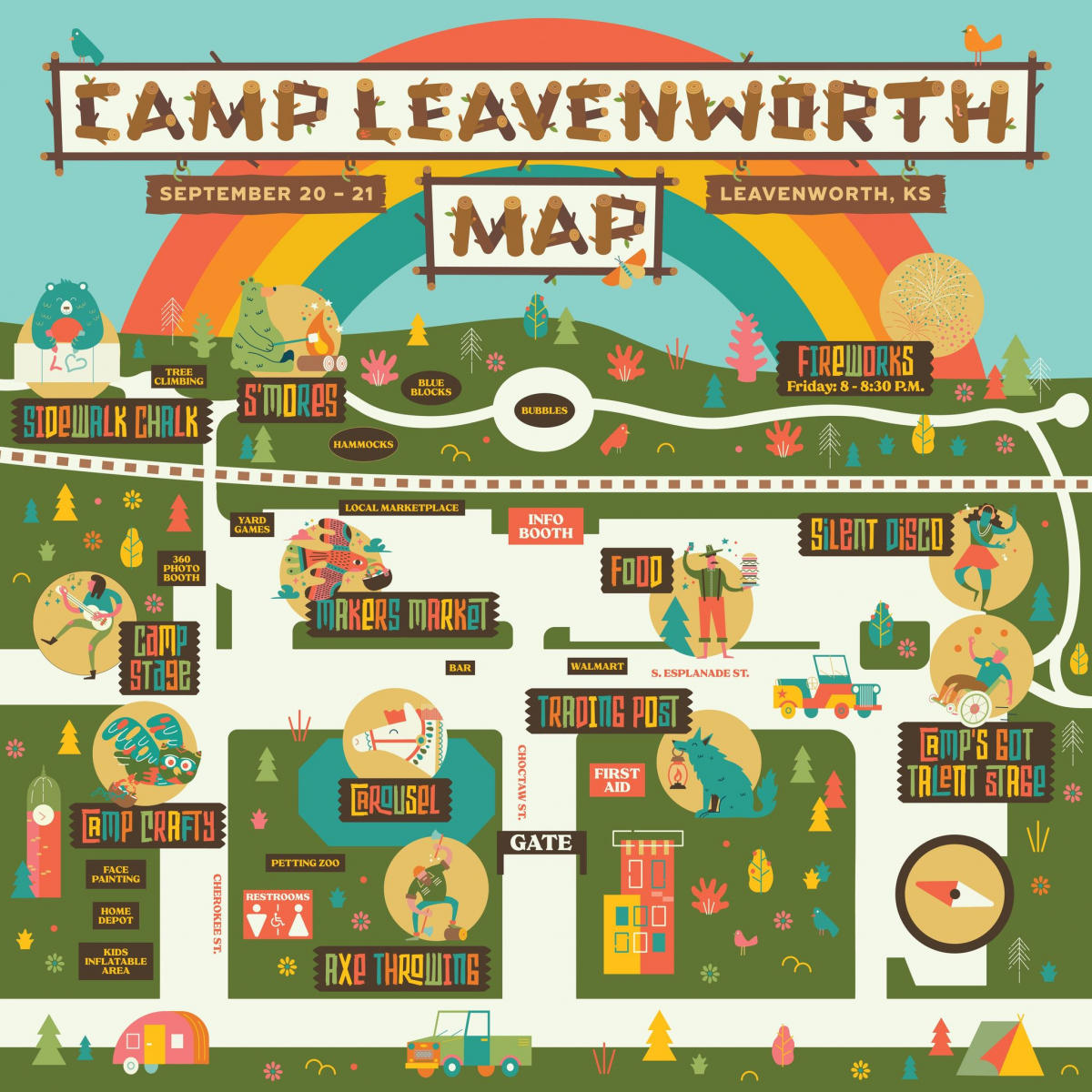 Camp Leavenworth map